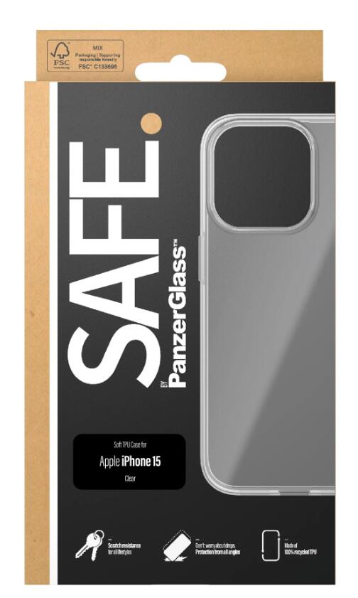 SAFE. by PanzerGlass™ TPU Case für das Apple iPhone 15 SAFE. by PanzerGlass™ TPU Case für das Apple iPhone 15